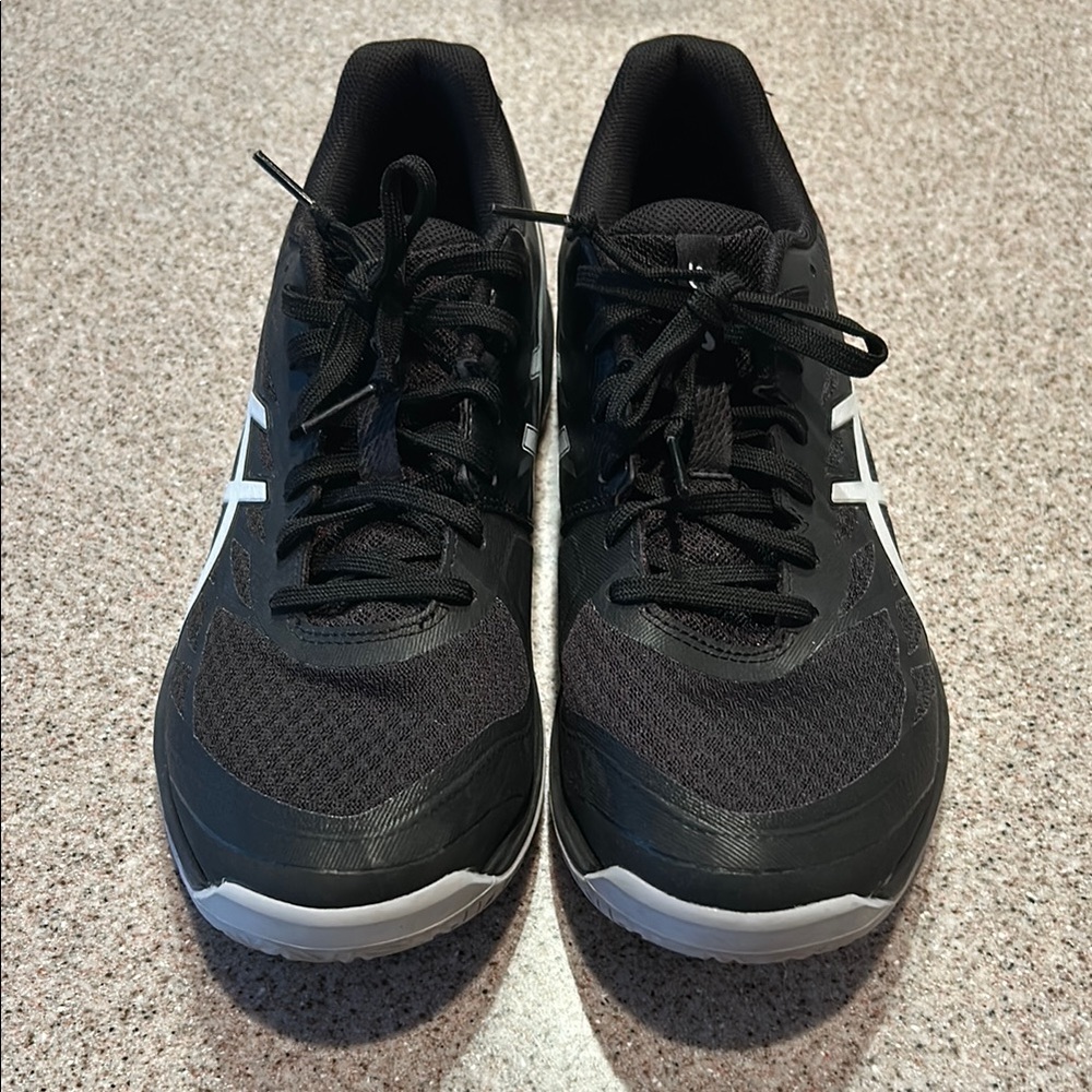 Men Asics Gel Tactic 12 Black Tennis Shoes 10.5. Like New.